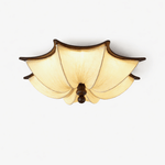 Liorin Fabric Ceiling Light – Modern Wood & Fabric Flush Mount
