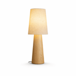Norvia Modern Wood Table Lamp with Fabric Shade for Bedroom and Living Room