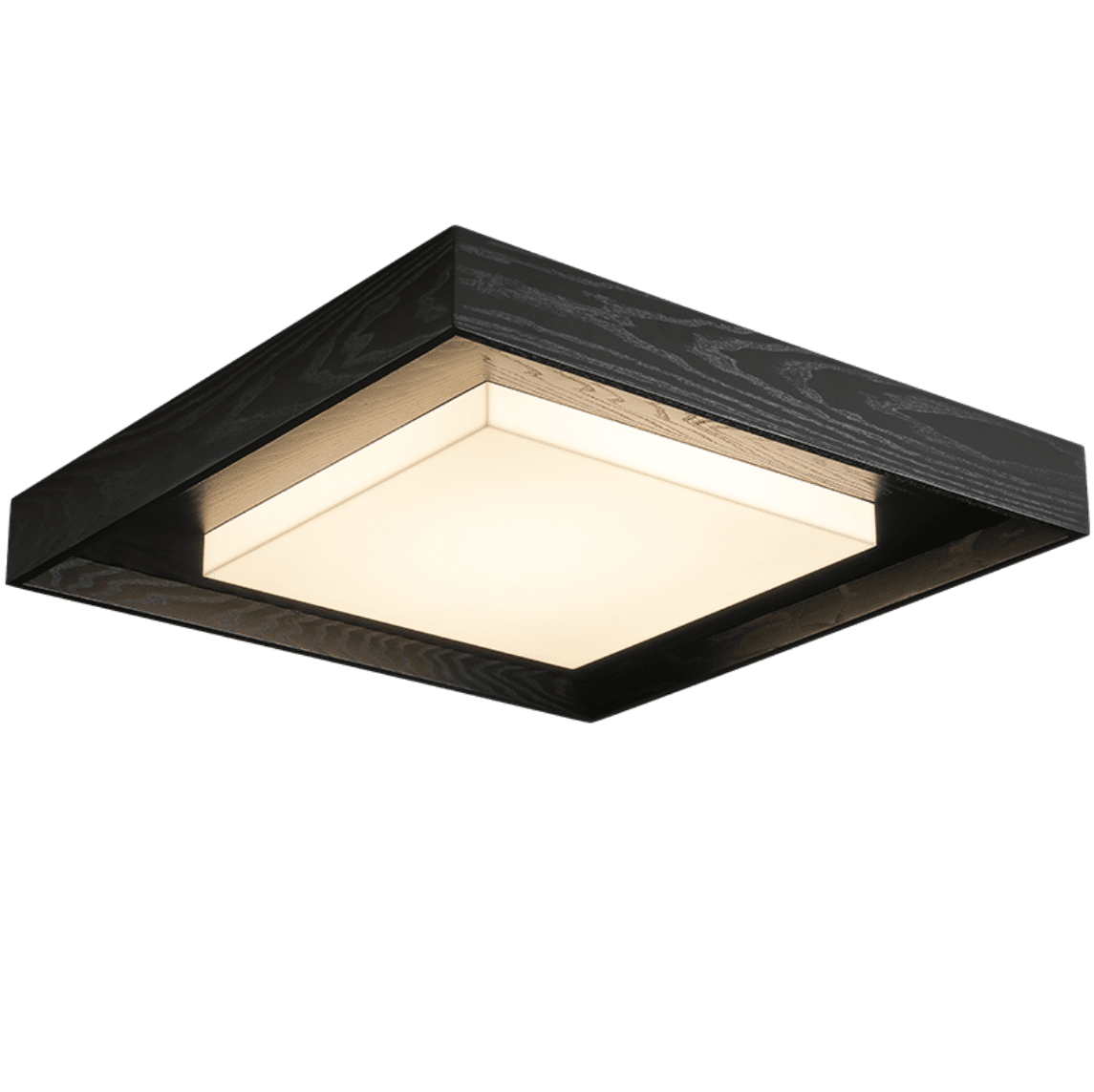 Kurin Wood Frame Ceiling Light – Modern Flush Mount LED for Bedroom, Dining, Living Room