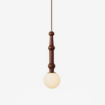 Elowen Drop Pendant Light in Walnut and Opal Glass