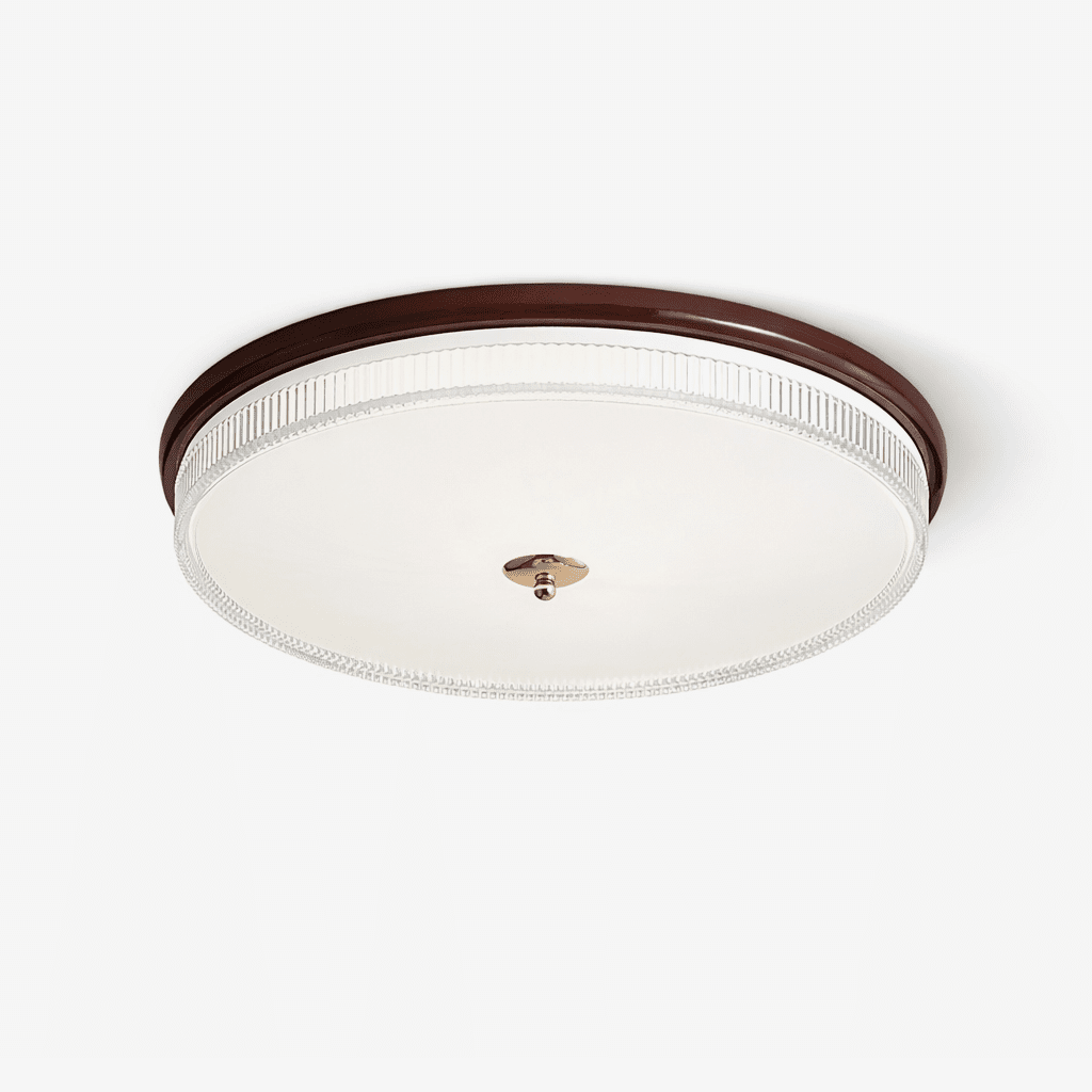 Lindor Wood LED Flush Mount Ceiling Light, Modern Natural Wood Ring