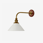 Ardent Swing Arm Wall Sconce in Brass and Glass for Modern Interiors