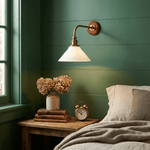 Ardent Swing Arm Wall Sconce in Brass and Glass for Modern Interiors
