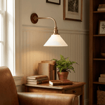 Ardent Swing Arm Wall Sconce in Brass and Glass for Modern Interiors