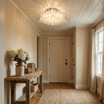 Aurielis Sculptural Glass Flush Ceiling Light for Modern Interiors