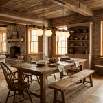 Elowen Rail Chandelier – Linear Wood & Glass Pendant Light