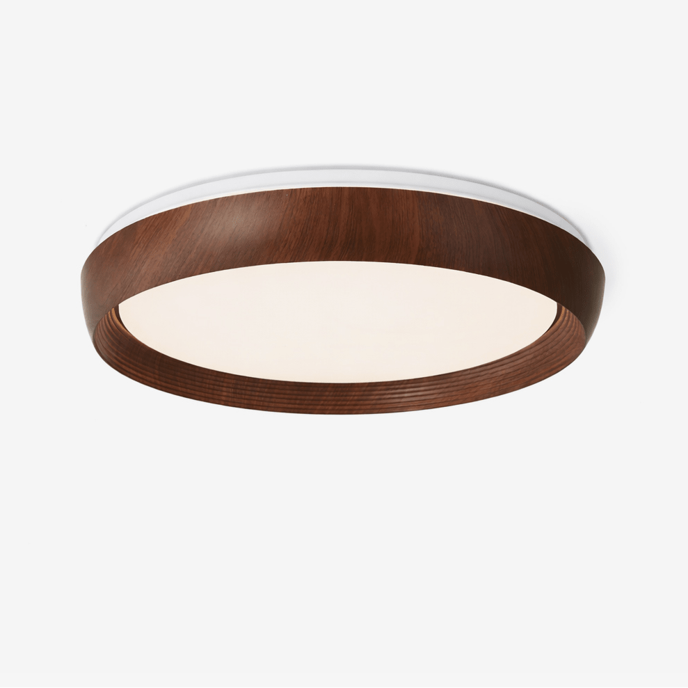 Novera Grain Ring Ceiling Light – Modern Wood Finish LED Flush Mount
