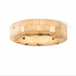 Luriel Alabaster Ceiling Light – Modern Flush Mount in Brass & Natural Stone