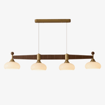 Brixton Oar Linear Pendant Light – Modern Wood & Brass Kitchen Island Lamp