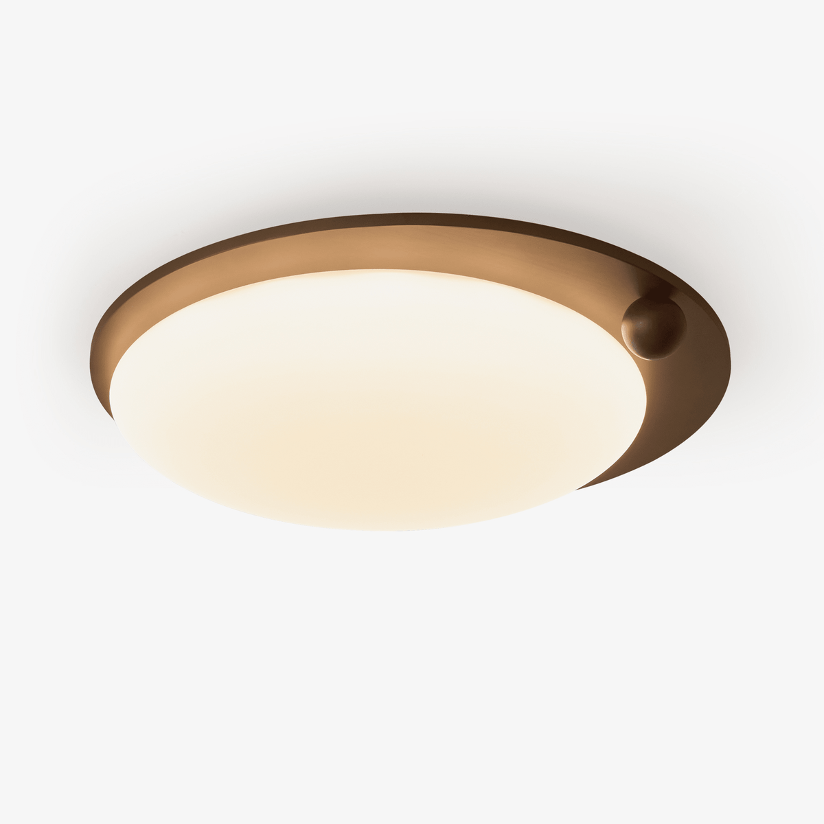 Walnut Wood Accent LED Flush Mount Ceiling Light