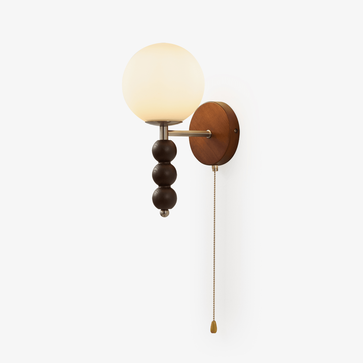 Rowan Bead Wall Sconce – Modern Wood & Glass Wall Light