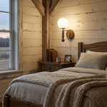 Bramwell Wall Sconce with Wood Accents and Frosted Glass Globe