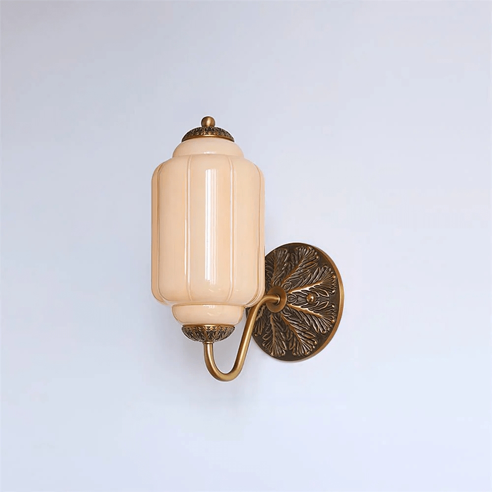Elliot Glass Wall Sconce in Brass for Modern Interiors