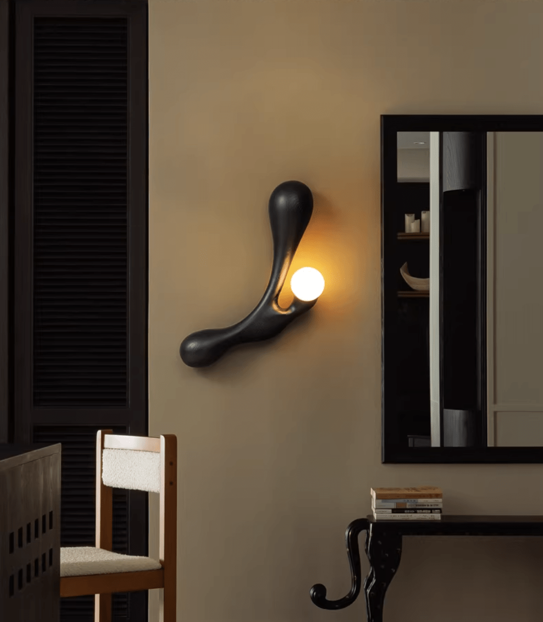 Liora Drift Wood Wall Sconce | Sculptural Solid Wood Wall Light