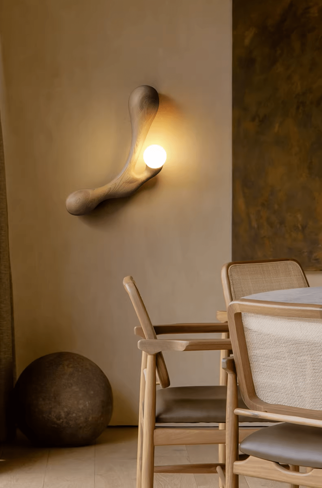 Liora Drift Wood Wall Sconce | Sculptural Solid Wood Wall Light