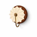 Solenne Petal Wall Sconce in Brass and Wood for Bedroom and Living Room