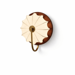 Solenne Petal Wall Sconce in Brass and Wood for Bedroom and Living Room