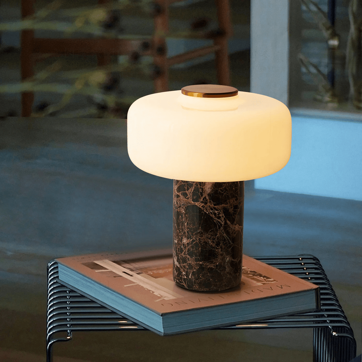 Maris Rechargeable Marble Table Lamp – Cordless LED Accent Light
