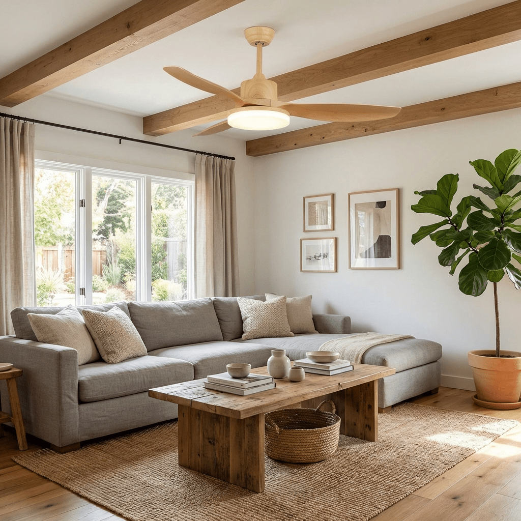 Keltis Ceiling Fan Light with LED and Remote – 48" or 52"
