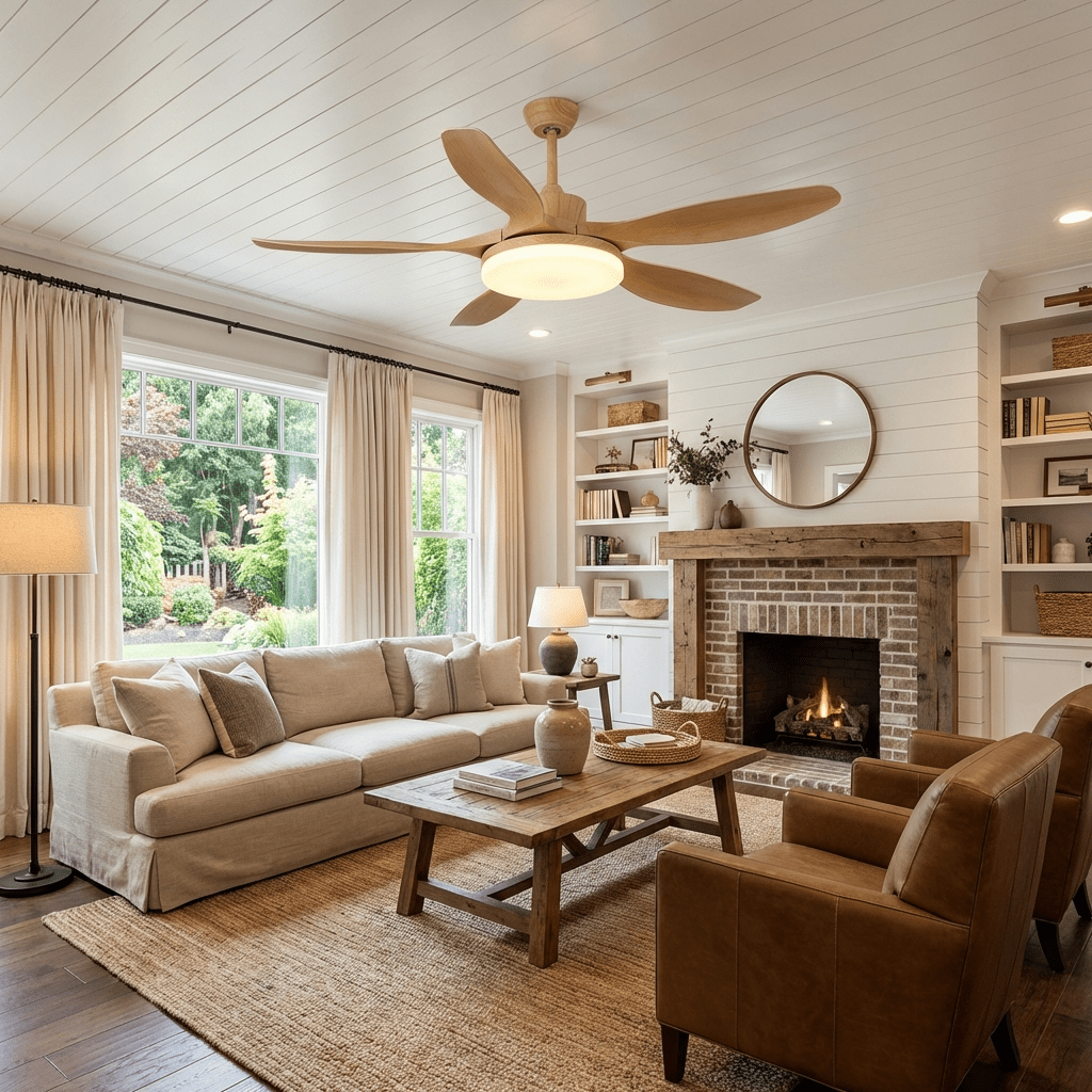 Keltis Ceiling Fan Light with LED and Remote – 48" or 52"