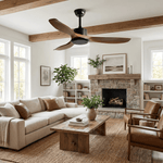 Amelia Ceiling Fan — Sculpted ABS Blades, DC Motor, 42-52 Inch