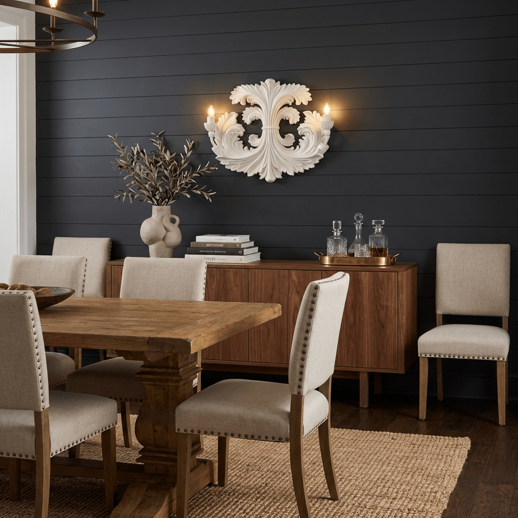 Baroque Blossom Wall Sconce – Plaster Floral Two-Light Fixture