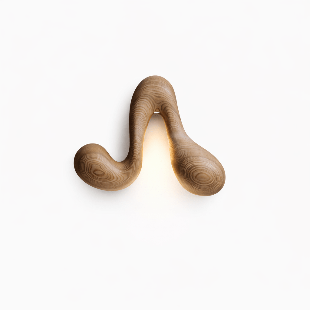 Sera Flow Wood Wall Light – Sculptural LED Sconce for Modern Interiors