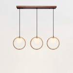 Travira Halo Pendant Light in Natural Travertine