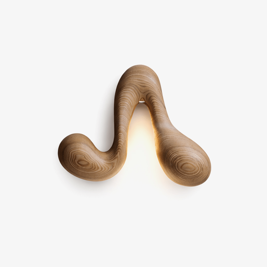 Sera Flow Wood Wall Light – Sculptural LED Sconce for Modern Interiors