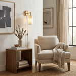 Pillar Alabaster Plug-In Wall Sconce with Bronze or Gold Finish