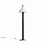 Sorrel Cone Floor Lamp – Modern Wood & Travertine Sculptural Lighting