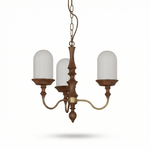 Lyra Constellation Chandelier – Modern Geometric Pendant Light in Wood and Glass