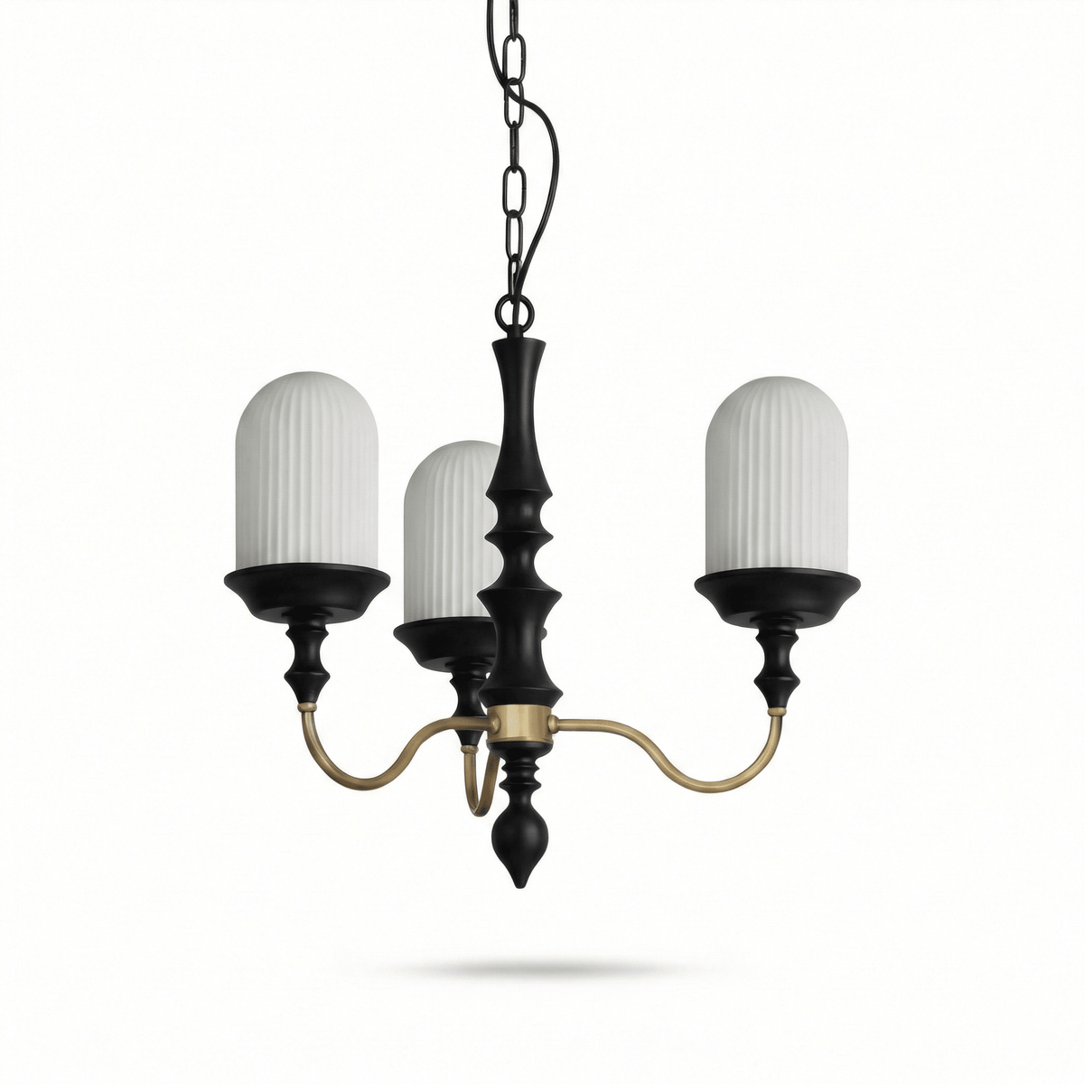 Lyra Constellation Chandelier – Modern Geometric Pendant Light in Wood and Glass
