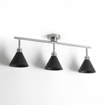 Axiom Directional Ceiling Lamp with Wooden Shades