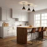 Axiom Directional Ceiling Lamp with Wooden Shades