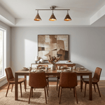 Axiom Directional Ceiling Lamp with Wooden Shades