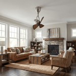 Aeronaut Articulated Ceiling Fan with Walnut Blades