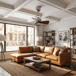 Aeronaut Articulated Ceiling Fan with Walnut Blades