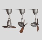 Aeronaut Articulated Ceiling Fan with Walnut Blades