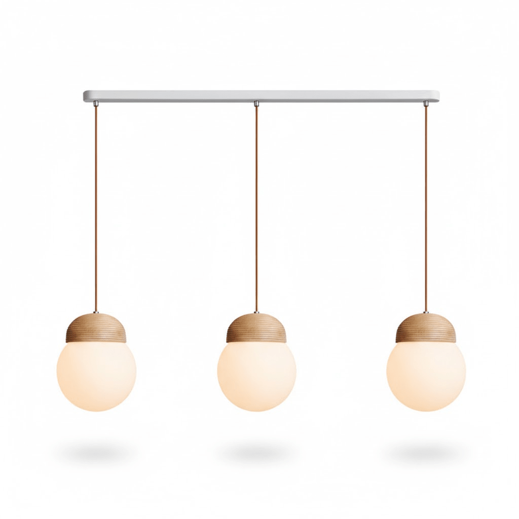 Elowen Fluted Opal Pendant Light – Modern Nordic Designer Hanging Lamp