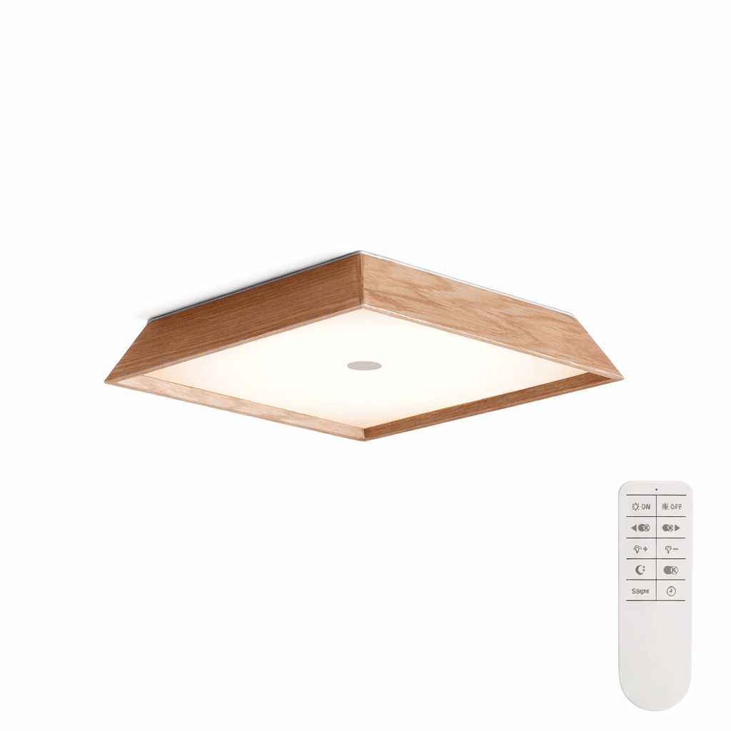 Lumo Wood LED Ceiling Light – Modern Flush Mount for Living Room & Bedroom