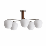 Auren Branch Ceiling Light – Modern Brass and Wood Semi Flush Mount