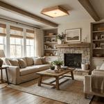 Lumo Wood LED Ceiling Light – Modern Flush Mount for Living Room & Bedroom