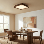 Lumo Wood LED Ceiling Light – Modern Flush Mount for Living Room & Bedroom