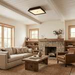 Lumo Wood LED Ceiling Light – Modern Flush Mount for Living Room & Bedroom