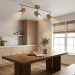 Trio Wood Ceiling Light – Modern Adjustable Flush Mount for Living Room & Bedroom