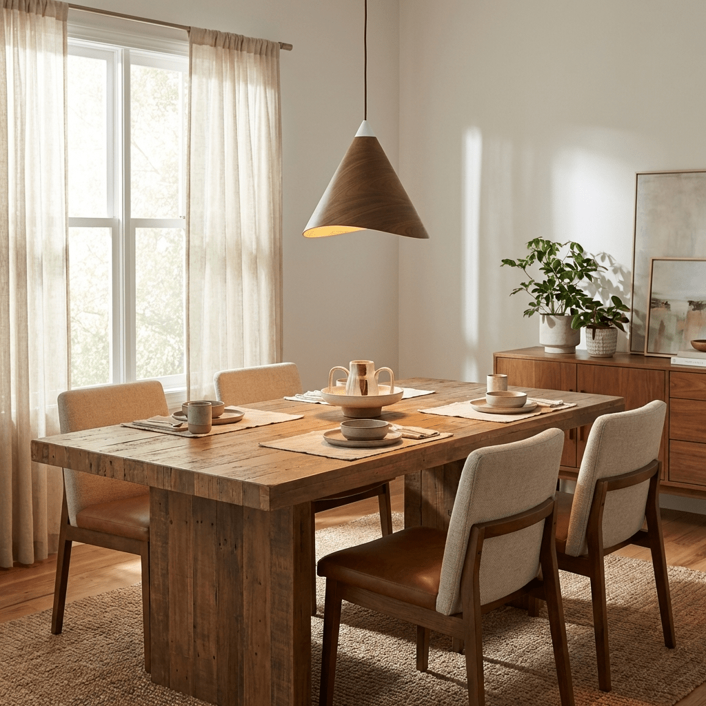 Vela Wood Swag Pendant Light – Modern Plug-In Hanging Lamp