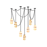 Orba Chain Chandelier with Alabaster Orbs – Modern Cascading Pendant Light