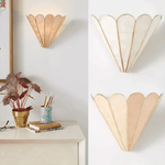 Mica Shell Petal Wall Sconce in Gold Finish