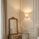 Mica Shell Petal Wall Sconce in Gold Finish